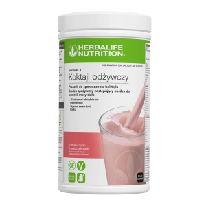 Koktajl odżywczy Herbalife o smaku malin i białej czekolady(bezglutenowy, bez soi i laktozy) 500g 